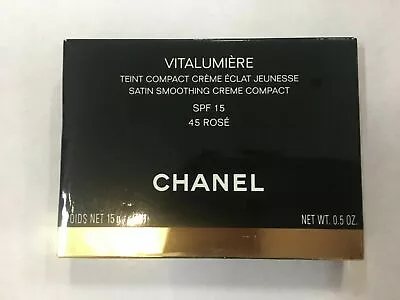 CHANEL VITALUMIERE SATIN SMOOTHING CRÈME COMPACT SPF 15 45 Rose • $59.95