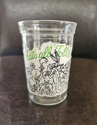 Welch's Jelly Jar Glass Loony Tunes 12 Bugs Bunny Taz Porky That's All Folks • $5.99