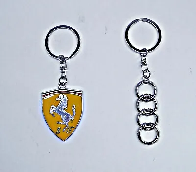 Keychains With Logos Audi Ferrari Stainless Steel Cars Motorcycle • $29.30