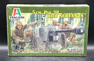 1:35 Italeri 6425 5cm Pak 38 With Servants Model Kit - New & Sealed • $15.99