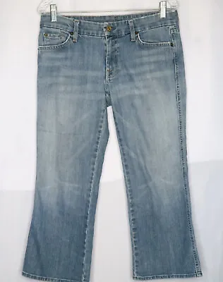 7 For All Mankind Womens Light Wash  A  Pocket Crop Jeans Sz 31 • $17.03