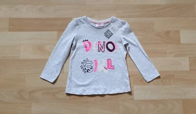 New With Tag Baby Girls Long Sleeve Dino Girl T-Shirt Age 12-18 Months • £2