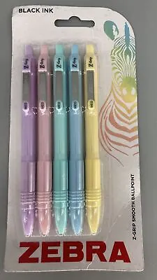 £3.95 • Buy X5 Zebra Z-Grip Smooth Ballpoint Pen 1.0mm Black Ink Cheap Home Office Pens Set