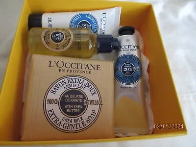 New In Box L'Occitane En Provence Shea Butter 4-Pc Holiday Travel-size GIFT SET • $15