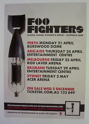 Foo Fighters 2008 Original Tour Poster • $65