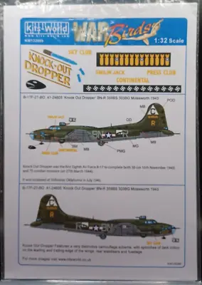 Kits World | No. KW132089 | 1:32 B-17F Flying Fortress Decals • $15