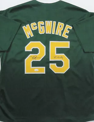 Athletics MARK McGWIRE Signed Custom Replica Oakland Jersey AUTO W/ AL ROY - JSA • $199.99