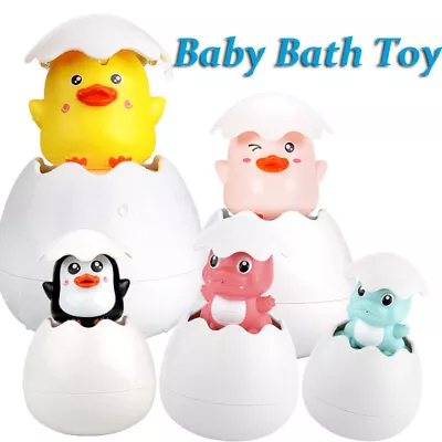 £6.28 • Buy Kids Baby Bath Toys Sprinkler Egg Swimming Fun Toy Cute Duck Penguin Shower UK
