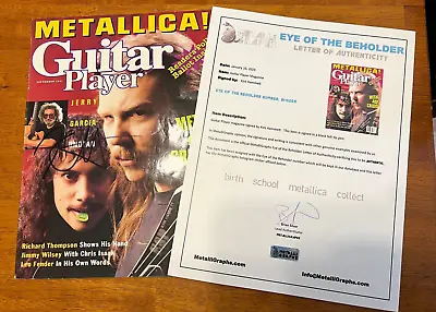 Signed Metallica Kirk Hammett Magazine 100% Authentic W. Metalligraphs COA • $129.99