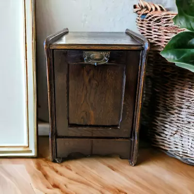 Antique Wood Coal Cabinet / Side Table / Accent Table / Night Stand • $268.99