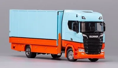 CR GCD 1:64 Blue Scania S730 Enclosed Double Deck Tow Truck Model Diecast Metal • $89.99