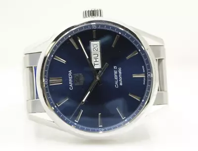 Tag Heuer Carrera WAR201E Day-Date Blue Dial Steel Automatic Men's Watch 41mm • $1214.99