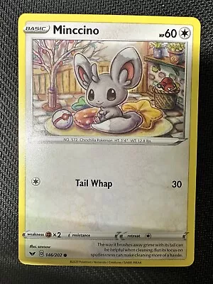 Minccino #146/202 Sword & Shield Pokemon Common Card • $0.99