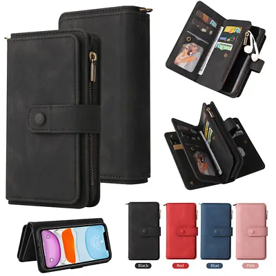 For OPPO AX5s AX7 A15 A72 A74 5G Magnetic Flip Leather Wallet Zipper Case Cover • $21.89