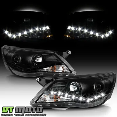 2009-2011 VW Tiguan Black Projector Headlights +Daytime Led Running Lights Lamps • $255.94