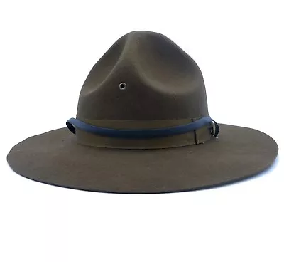 Military Campaign Hat Drill Sergeant Instructor Hat  Mountie Ranger Hat 100%Wool • $57.66