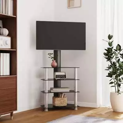  Corner TV Stand 4-Tiers For 32-70 Inch Universal Cantilever TV Floor F4F1 • £129.66