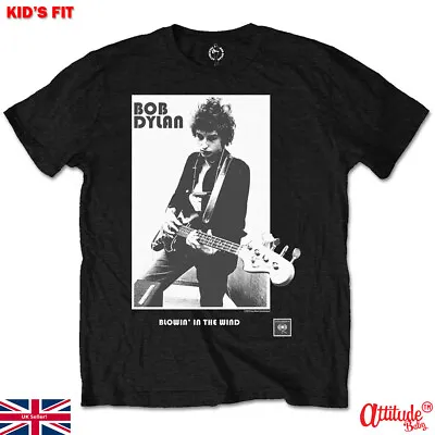 £13.95 • Buy Bob Dylan Kids T Shirts-Official-Blowin In The Wind-Kids Rock Tee Shirts-Dylan