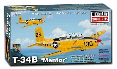 Minicraft Beechcraft US NAVY T-34B Mentor 1/48 Model Plane Kit# 11697~NEW In BOX • $34.99