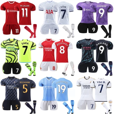 23-24 Adults Kids Kits Training Suits Short Shirt+Shorts+Sock Sports Sets Ew • £17.99