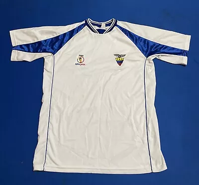 Ecuador Soccer Jersey World Cup 2002 Away Kit REPLICA White Size Medium  • $22.99