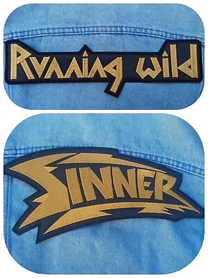 Running Wild Sinner Embroidered Logo Back Patch Heavy Metal Manowar Saxon • $13