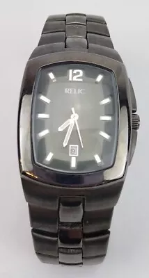 ZR77125 7'' Relic Allen Men's Gunmetal Watch Band 33mm Face Luminous Hands • $14.99