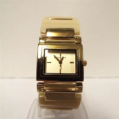 Michael Kors Women's Gold Tone And Horn Acrylic Watch MK4228 • $125