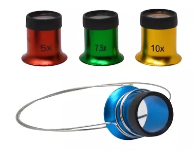 Set Of 4 Magnifying Eye Loupes With Headband Multiple Magnification Jewelry Tool • $13.49
