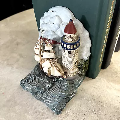 Lighthouse Boat Bookends Coastal Beach Nautical Sailing Boating Ocean • $12.99