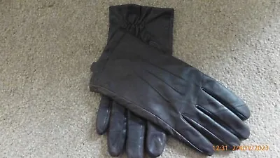 Ladies Brown Leather Gloves M&S Size UK Large 05124855 • £5.99