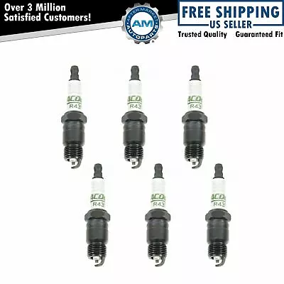 AC DELCO R43TS Spark Plug 6 Piece Set Kit For Buick Chevy GMC Isuzu Pontiac V6 • $51.93