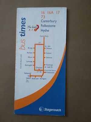 The Link Bus Services Canterbury Folkestone & Hythe Kent - From 9/3/2008 • £2