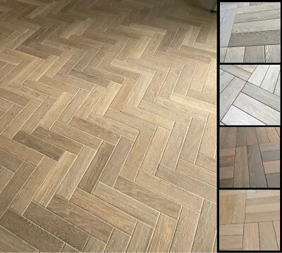 £1.50 • Buy CUT SAMPLE Parquet Realistic Wood Effect Porcelain Wall Floor External Tiles
