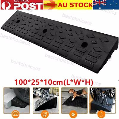 100cm Rubber Kerb Curb Ramp Truck Wheelchair Access Ramp Driveway Threshold Ramp • $89.99