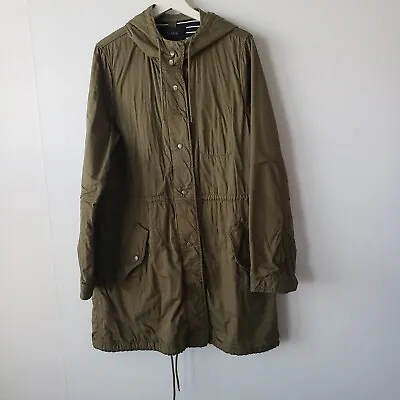 J. Crew Fatigue Green Charlie Utility Military Hooded Jacket Size L • $39.99