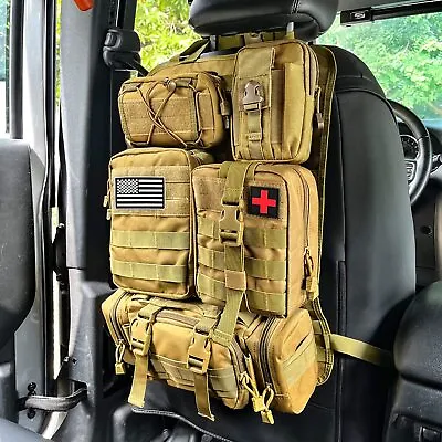 Molle Car Seat Back Organizer Tactical Seat Back Organizer With 5 Molle Pouches • $117.25