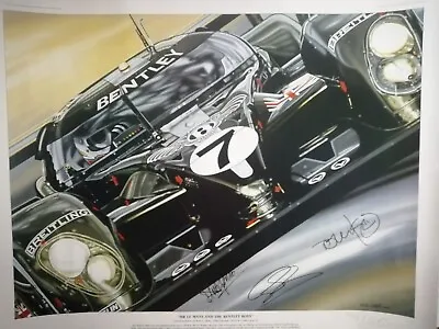 Coa Signed Capello Kristensen Smith Bentley Le Mans 2003 Colin Carter Print New • £139.99