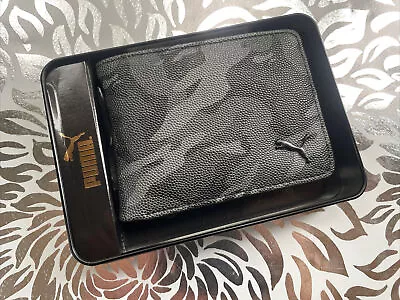 $29.99 • Buy Puma Wallet Mens Navy Camo Logo Card Holder Size Large Gift Box Brand New