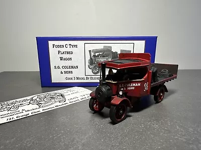 *7 Day Auction* Rare Code 3 Foden C Type Flatbed Wagon S.G Coleman & Sons • £0.99
