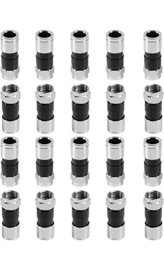 20pcs/Pack RG6 F Type Compression Connectors Snap Seal Plug Adapters For Sky • £9.99