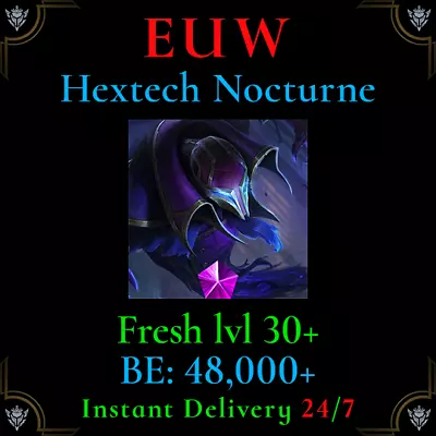 EUW LoL Acc League Of Legends Account Prestige Hextech Nocturne Mythic Skin 40k • £71.88