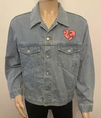 I Love Lucy Vintage Denim Light Wash Blue Jean Jacket Size XL 1996 • $59.95