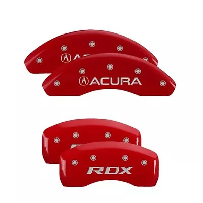 MGP Caliper Covers Set Of 4 Red Finish Silver Acura / RDX • $289