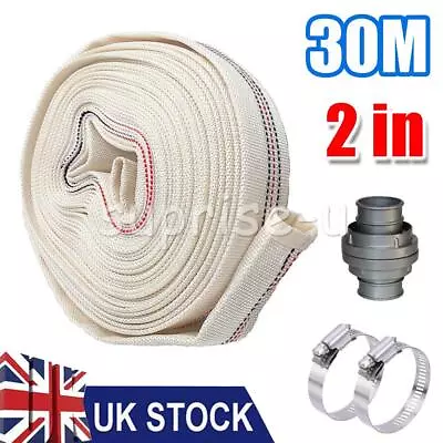 2  Layflat Hose PVC Water Delivery Discharge Pipe Pump Lay Flat Irrigation UK • £36.15