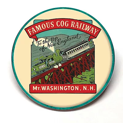 Cog Railway Mt Washington NH Advertising Pocket Mirror Vintage Style • $15