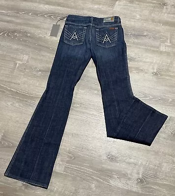 7 For All Mankind Size 28 A Pocket Flare STRETCH Denim Jeans NWT • $45