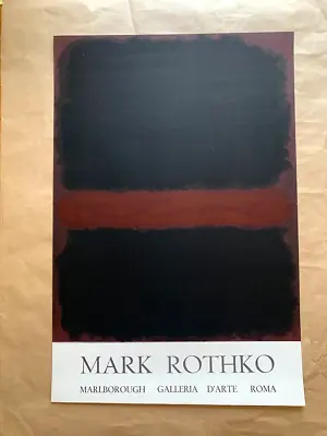 Mark Rothko Poster Marlboriough Rome 1971 Poster Original • $2433