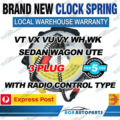 Clock Spring With Radio Button Type HOLDEN COMMODORE VT VX VU WH VY WK V6 V8 NEW • $89.50