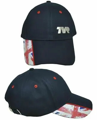 Navy Cotton TVR & Union Jack On The Side Baseball Cap Official Merchandise • £16.99